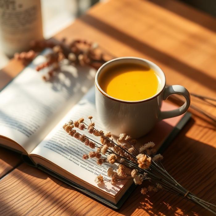 Golden turmeric latte moment